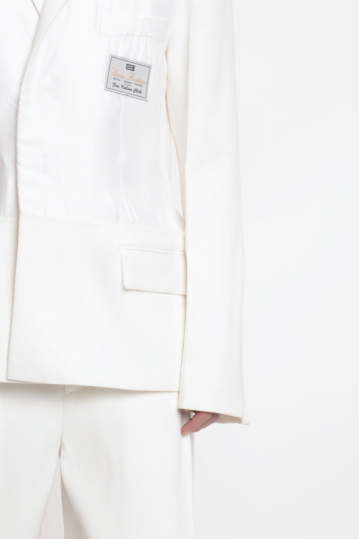 Fluid Panel Jacket In Ivory