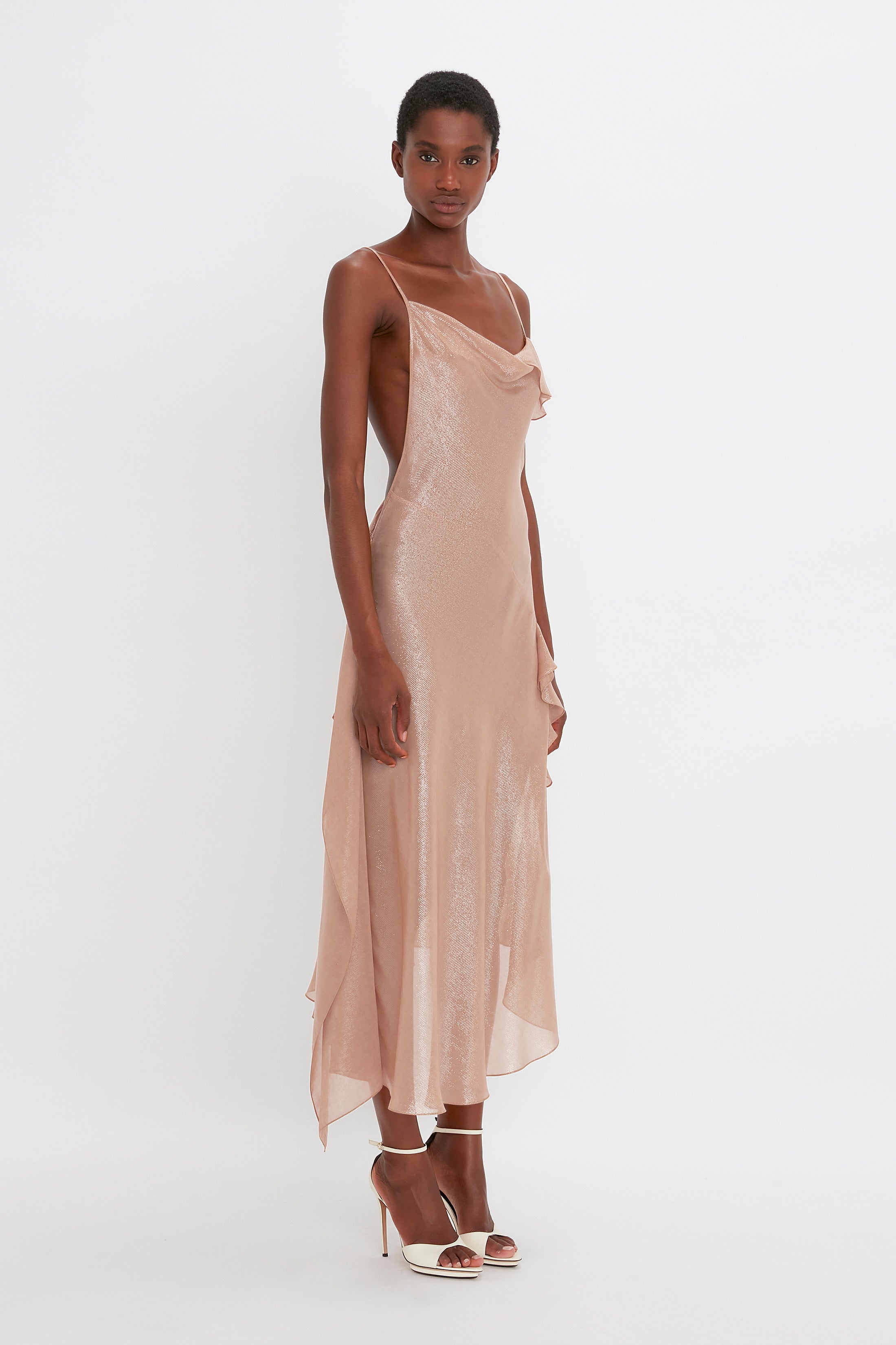 Rose gold slip clearance dress