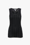 A Victoria Beckham Fine Knit Vertical Stripe Tank In Black-Blue on a white background.