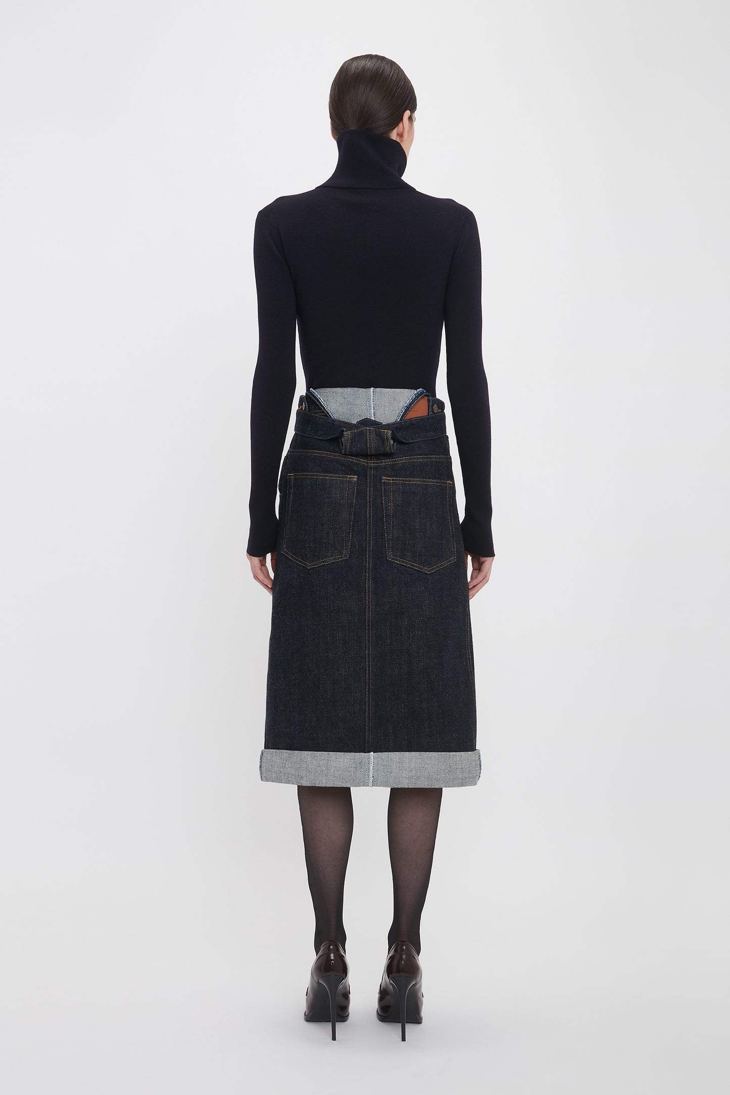 Black overall skirt blue best sale