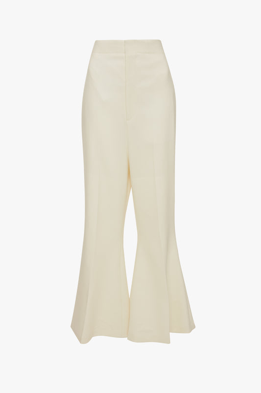 Low Rise Wide Leg Kick Trouser In Ivory