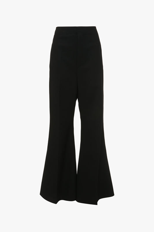 Low Rise Wide Leg Kick Trouser In Black