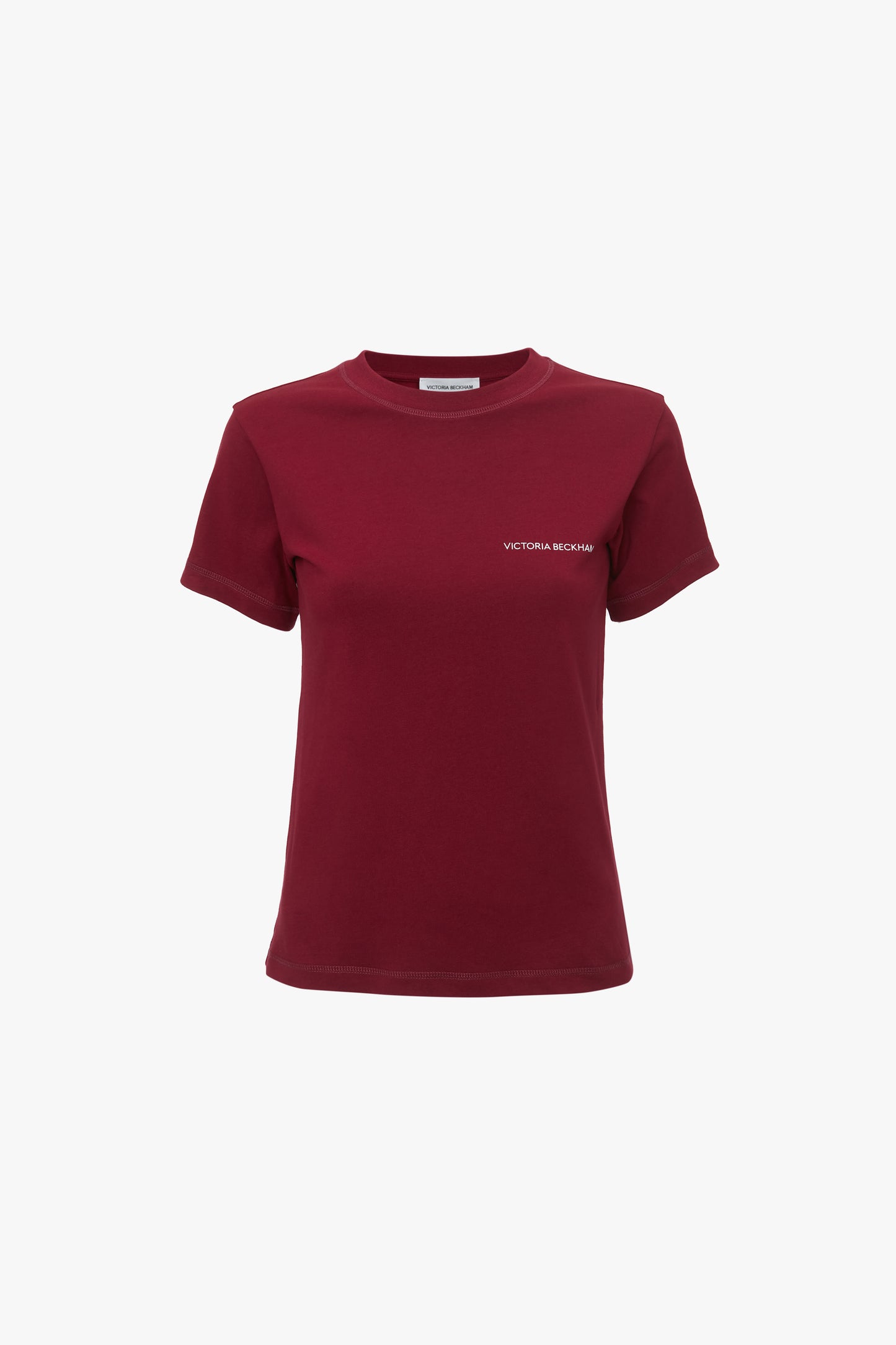 Shrunken Logo Tee In Oxblood