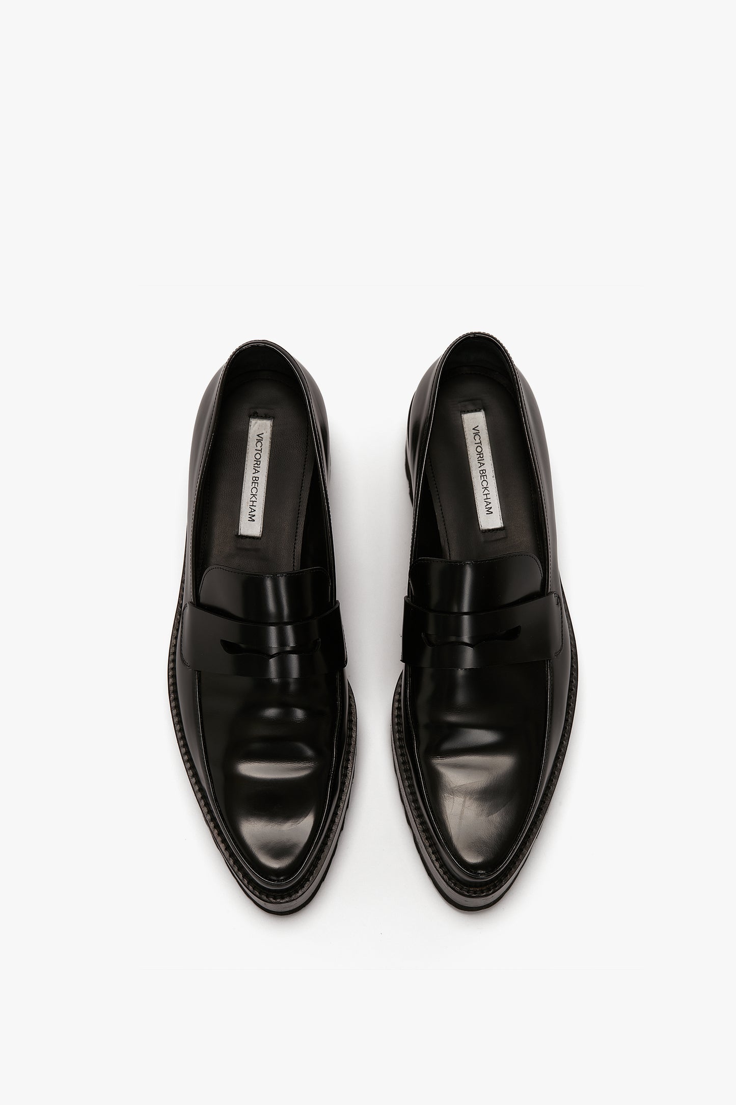 Flatform Loafer In Black Leather