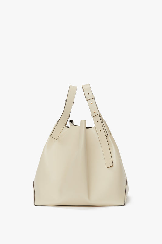 W11 Medium Tote Bag in Ivory Leather