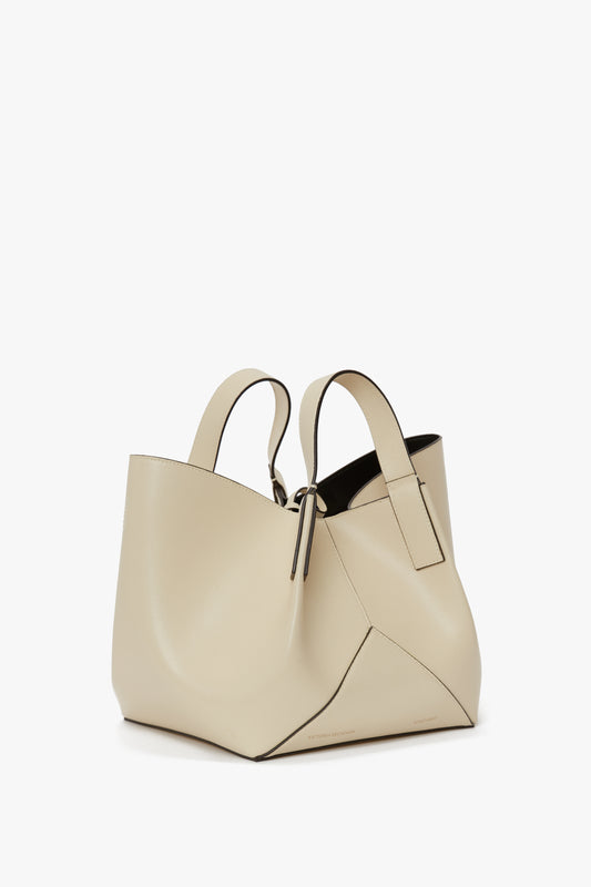 W11 Mini Tote Bag In Ivory Leather