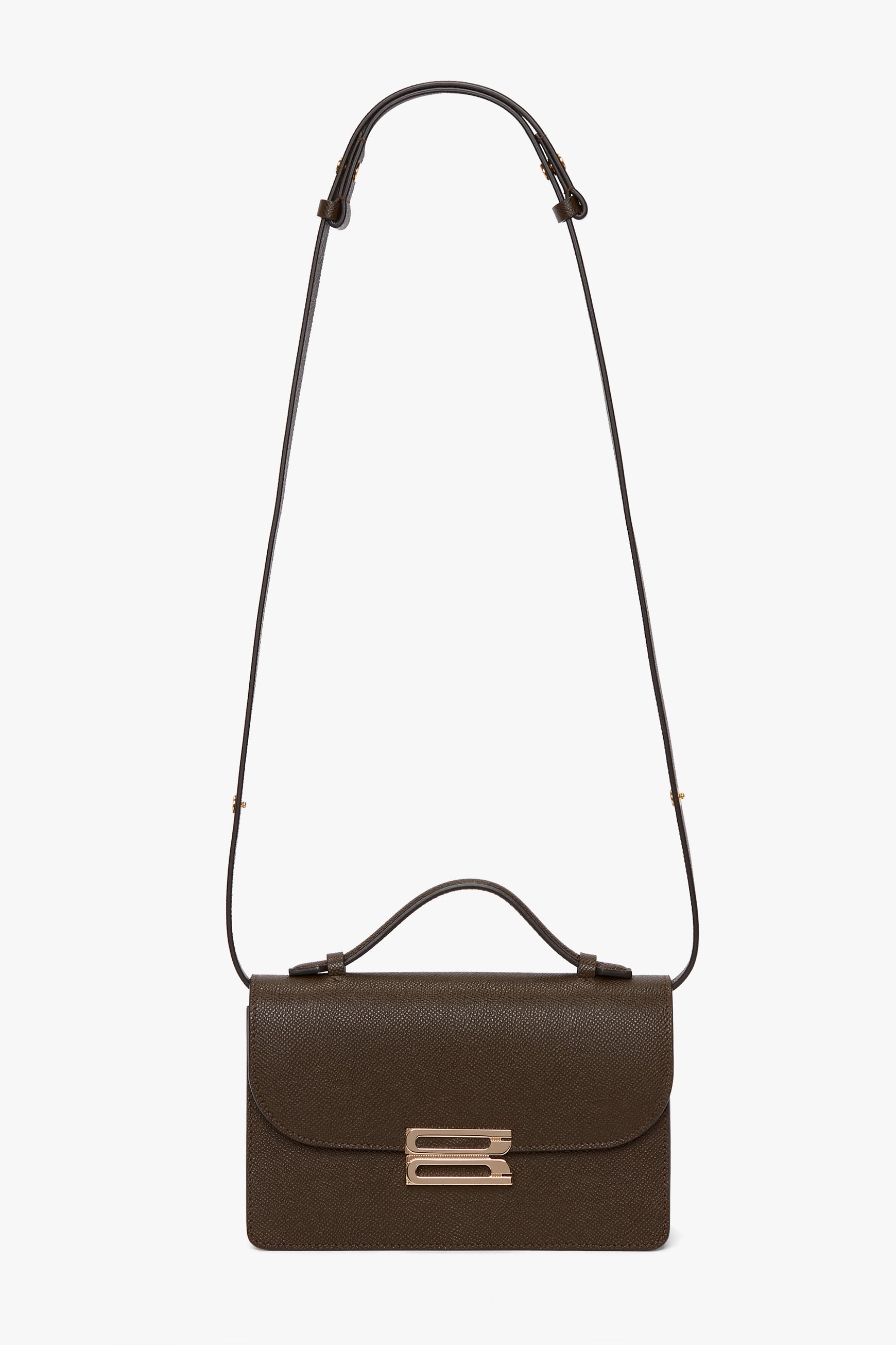 Mini Dorian Bag In Khaki Grained Leather