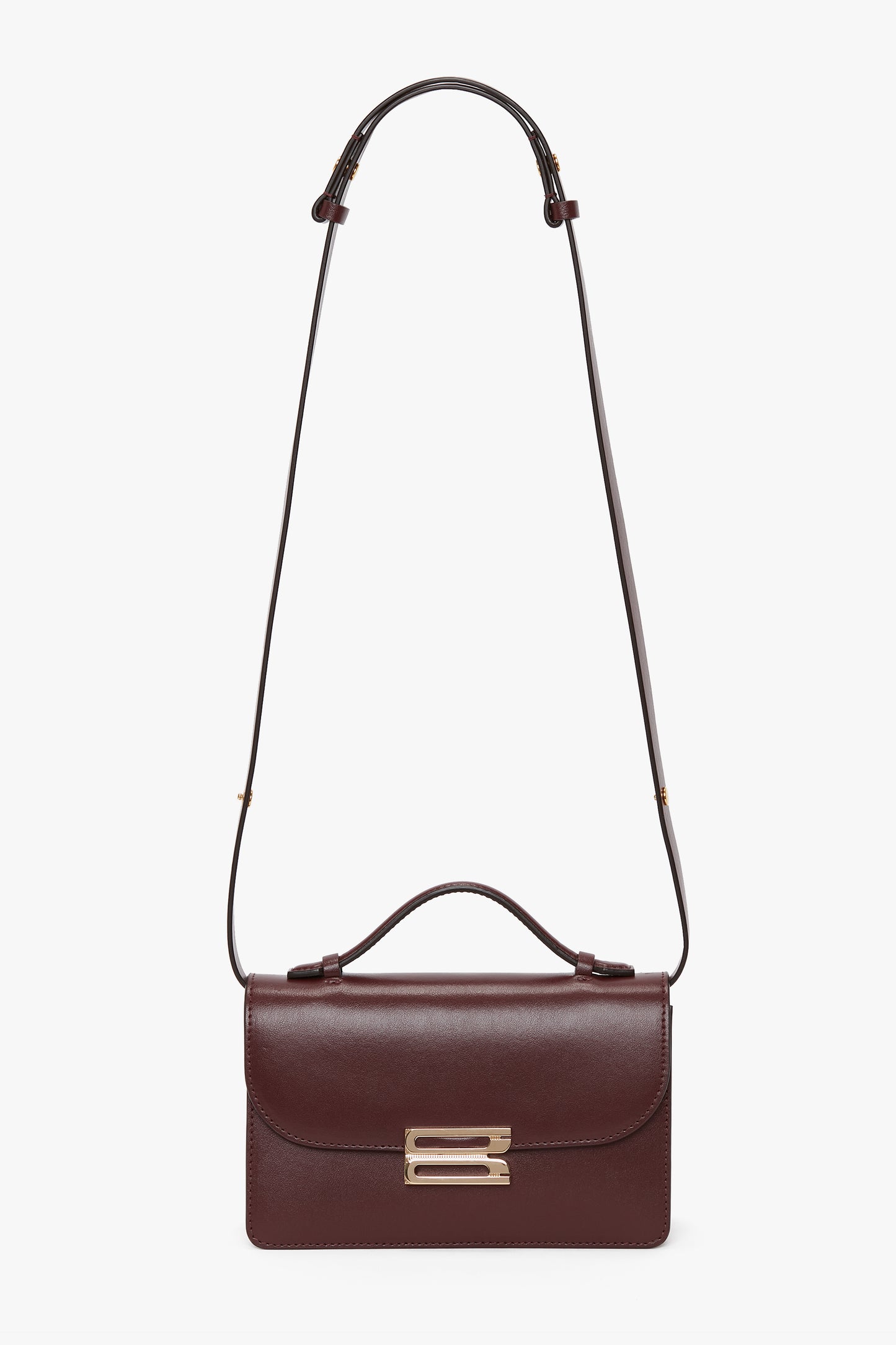 Mini Dorian Bag In Burgundy Smooth Leather