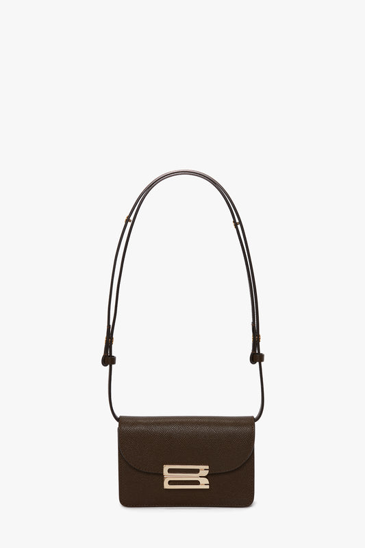 Nano Dorian Bag In Khaki Grained Leather