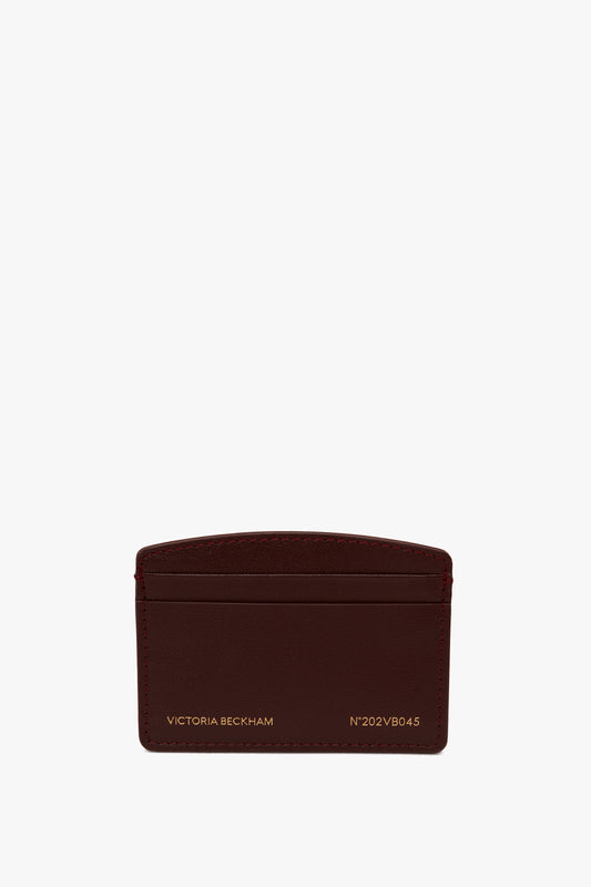 Exclusive Victoria Card Holder In Burgundy Leather