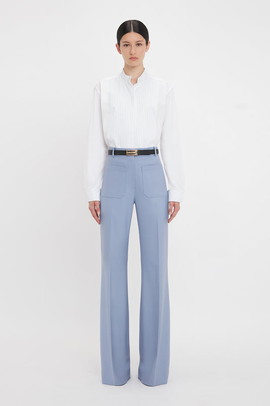 Alina High Waisted Trouser In Bluebell