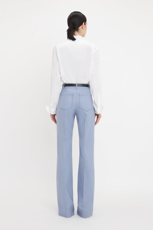 Cropped Tux Shirt In White