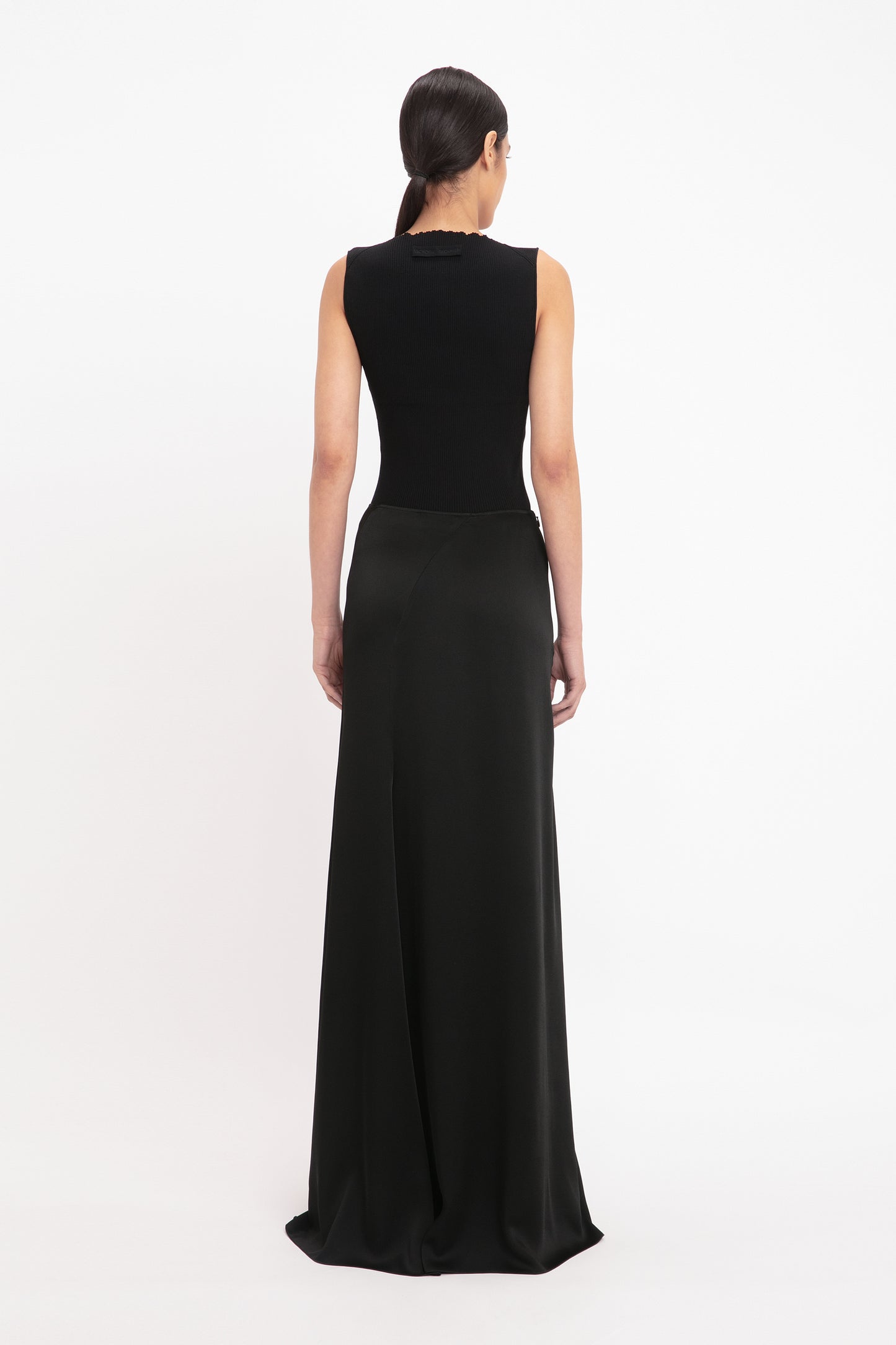 Floor-Length Panelled Skirt In Black