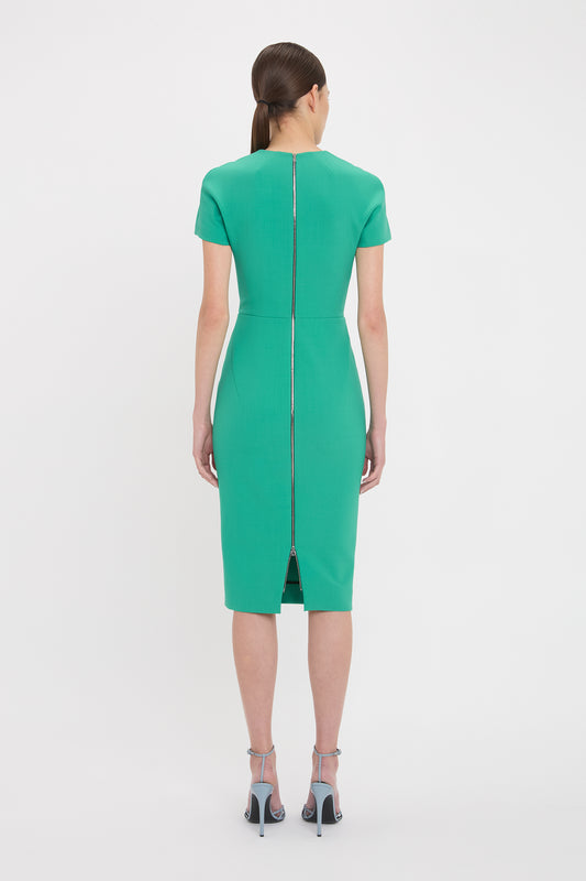 Fitted T-Shirt Dress In Peacock