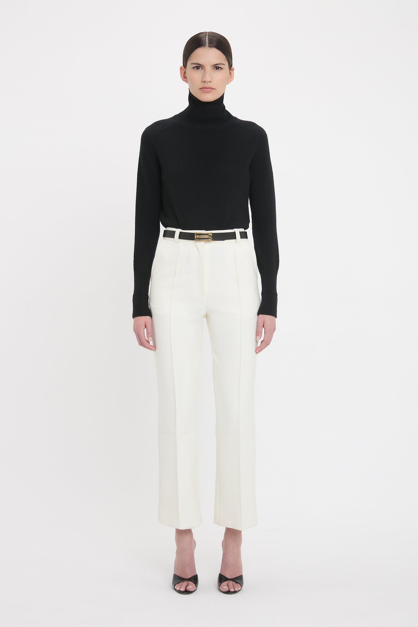 Cropped Kick Trouser In Ivory