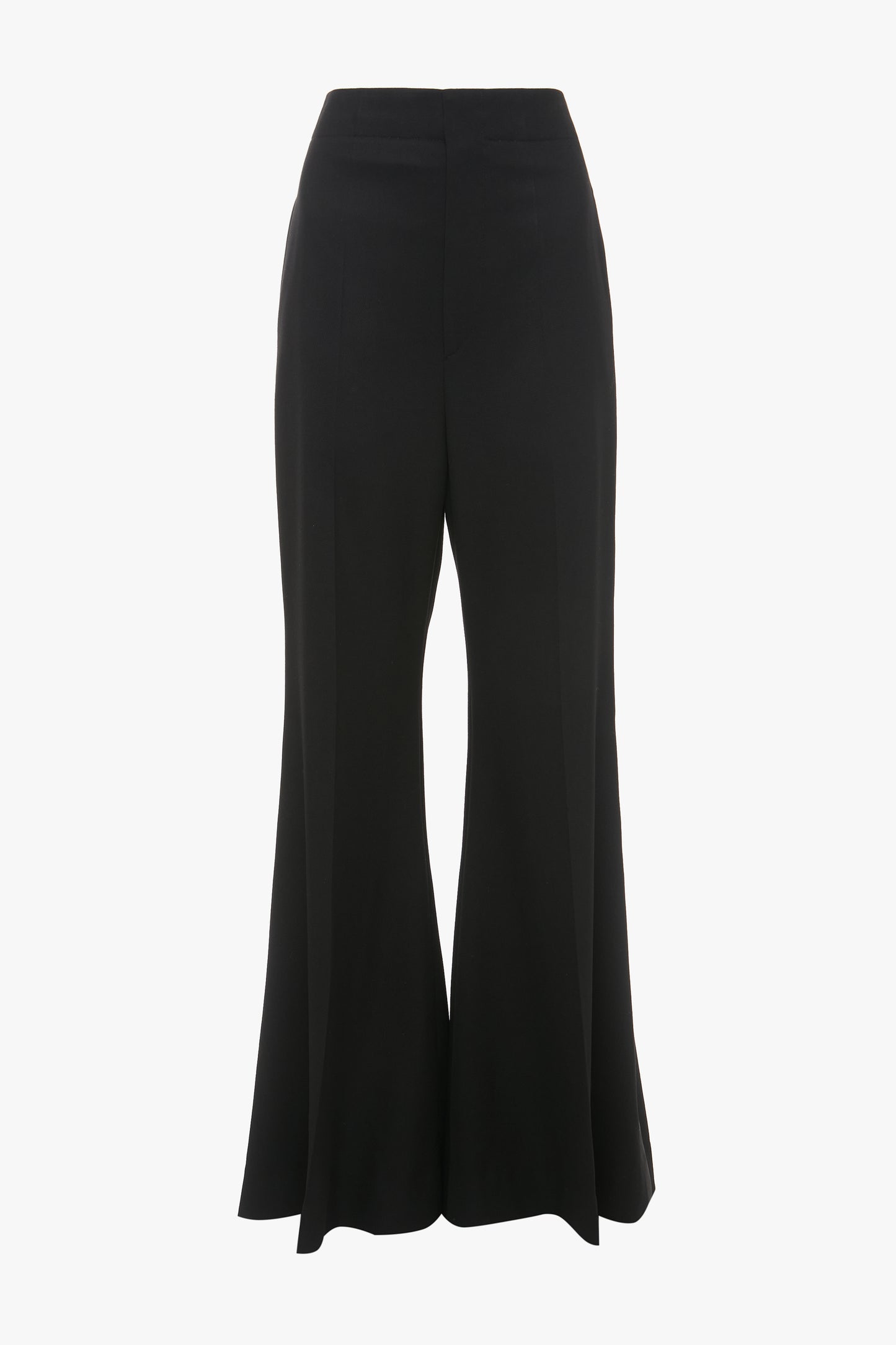 Wide Leg Tux Kick Trouser In Black