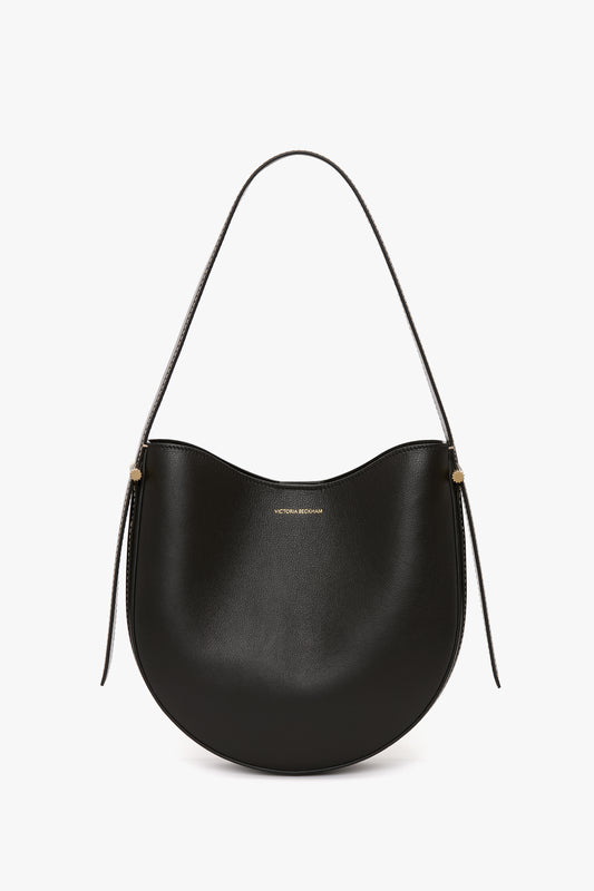 Dia Medium Hobo Bag In Black Smooth Leather