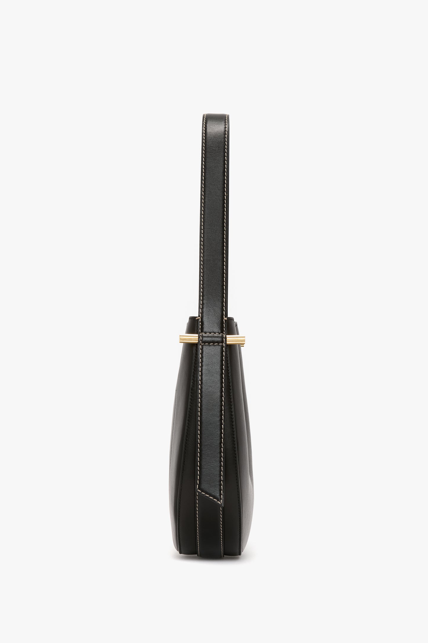 Dia Medium Hobo Bag In Black Smooth Leather