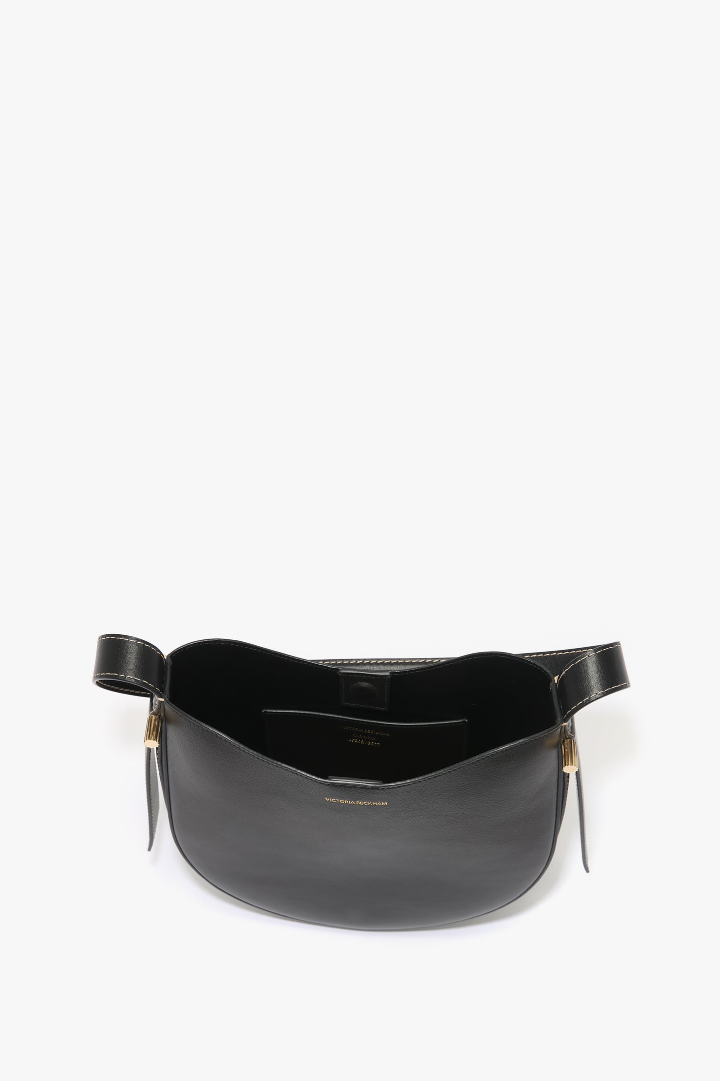 Dia Medium Hobo Bag In Black Smooth Leather