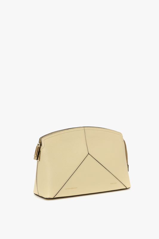 Victoria Clutch Bag In Ivory Grained Leather