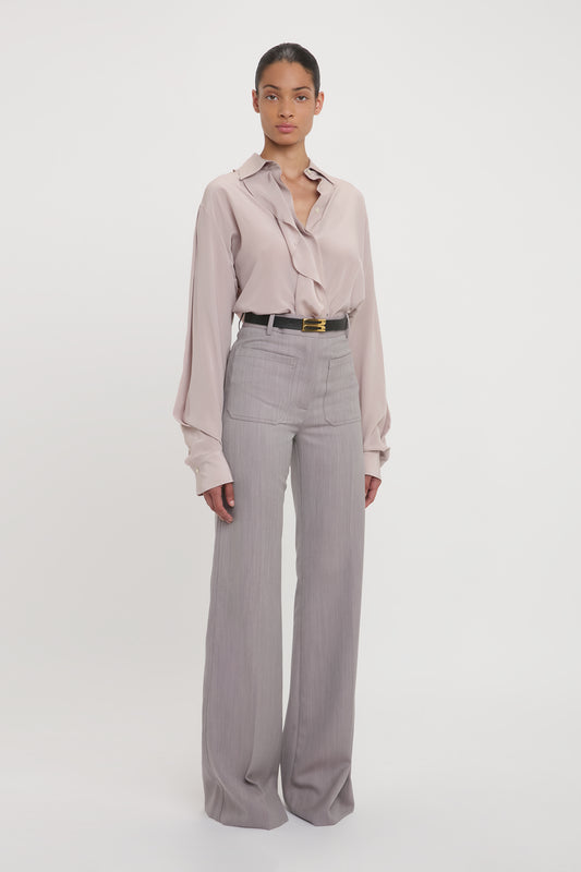 Alina High Waisted Trouser In Quartz