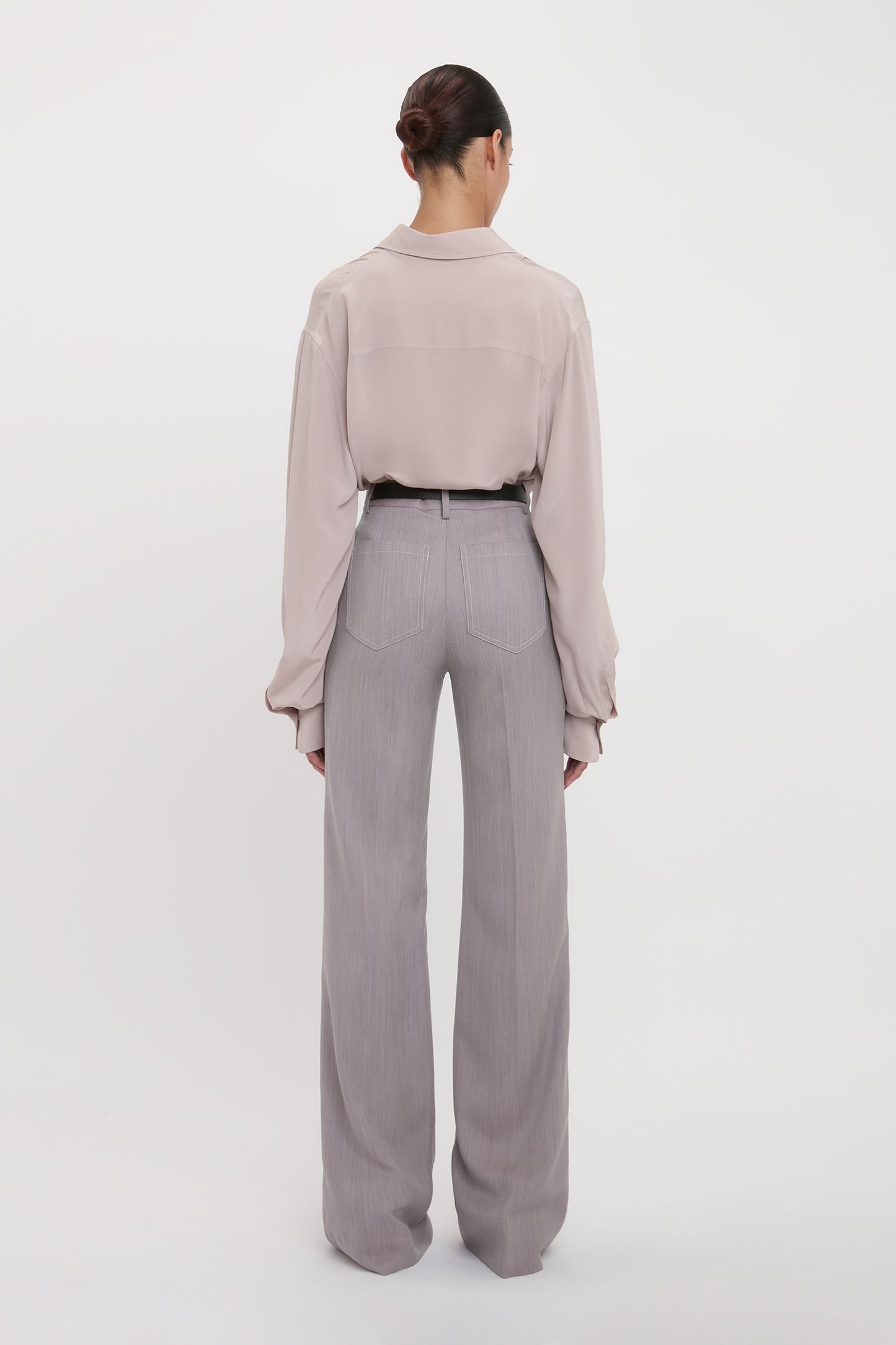 Asymmetric Ruffle Blouse In Heather