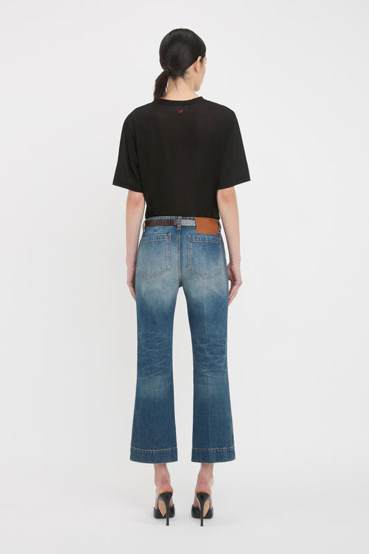 Classic Cotton Crepe T-Shirt In Black