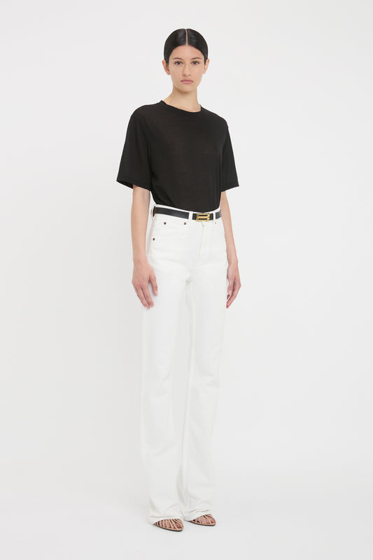 Julia High Waisted Jean In Washed White