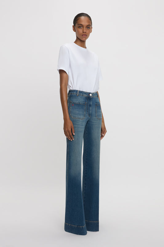 Exclusive Alina High Waisted Jean In Mid Blue