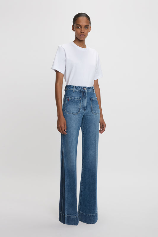 Alina High Waisted Jean In Shadow Wash