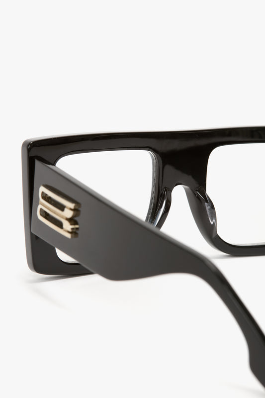 Oversized Flat Top Opticals In Black