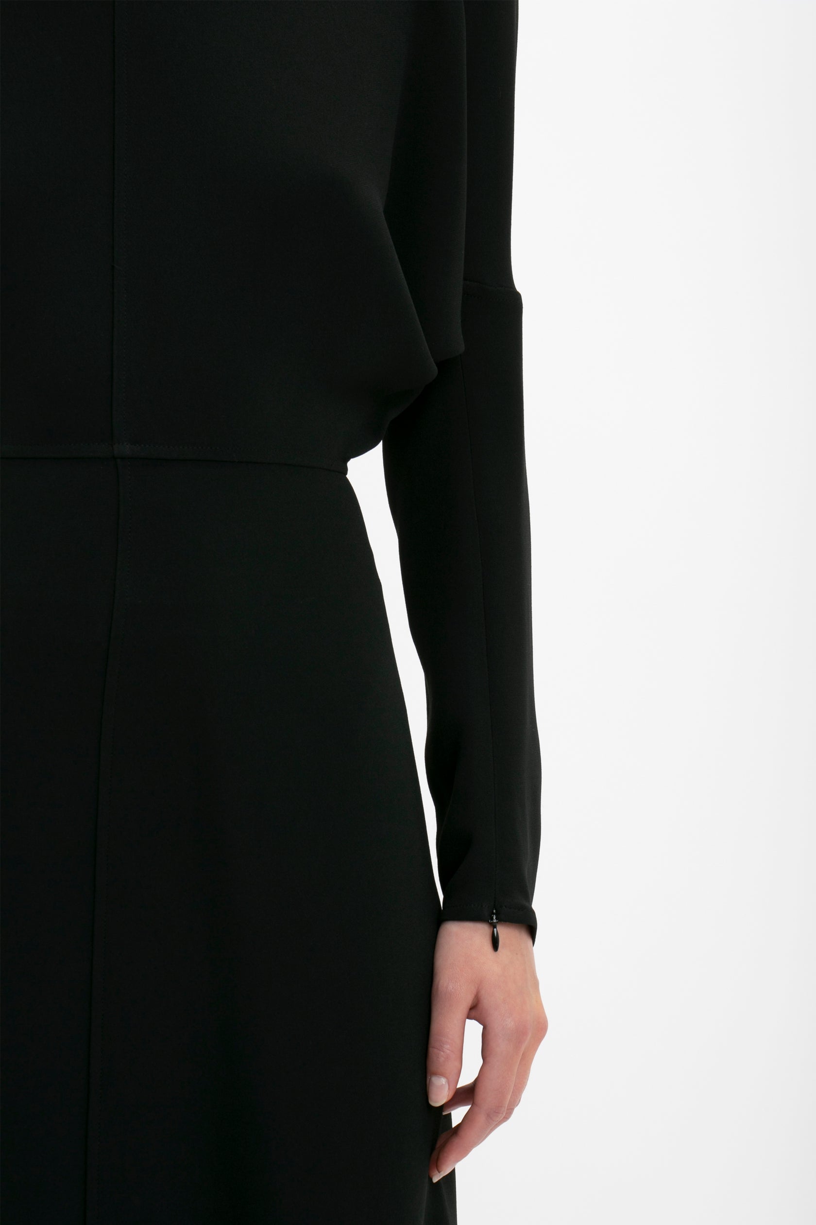 Dolman Midi Dress in Black – Victoria Beckham UK