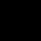 Black circle with a white border on a transparent background, reminiscent of the minimalist elegance found in Victoria Beckham's Chain Pouch Bag With Strap In Black Croc-Effect Leather designs.