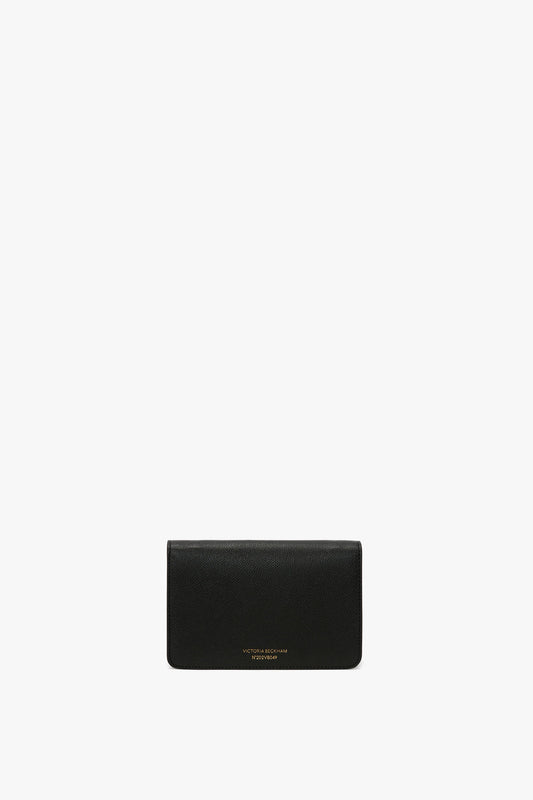 Nano Dorian Wristlet In Black Grained Leather