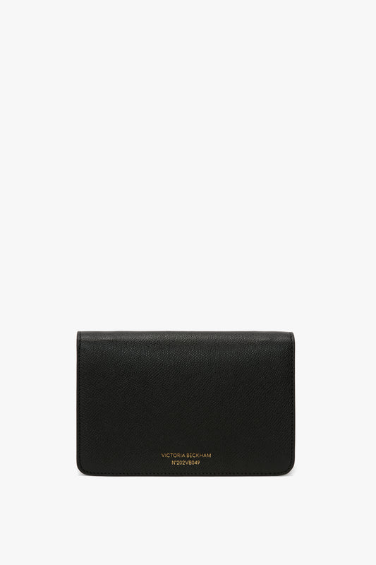 Nano Dorian Wristlet In Black Grained Leather