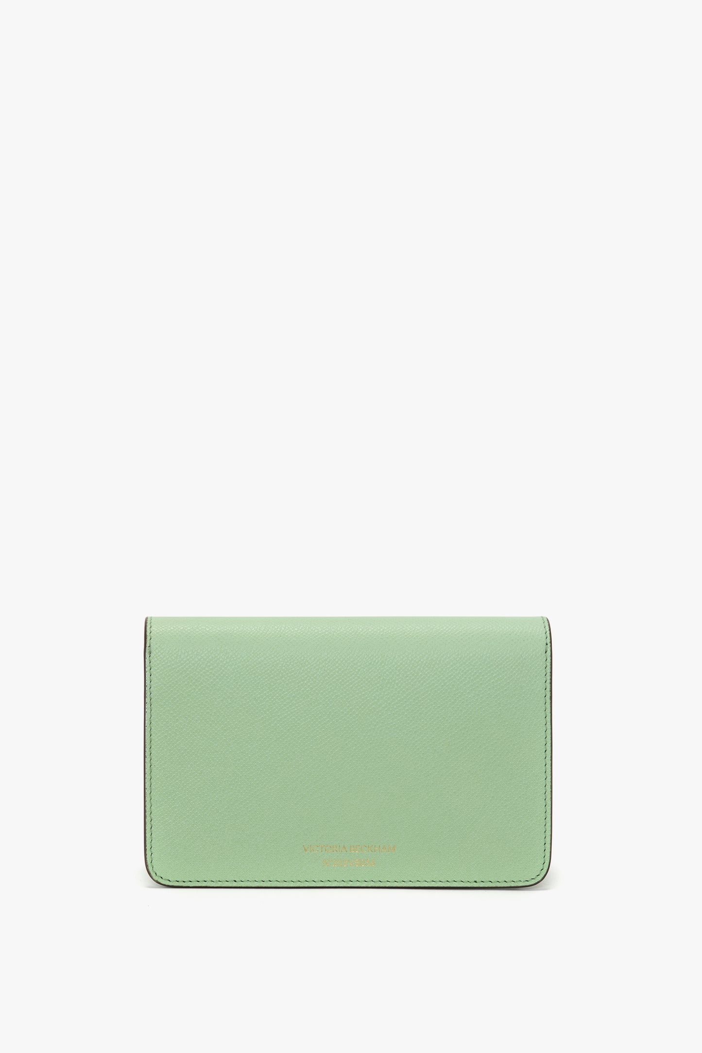 Nano Dorian Wristlet In Jade Grained Leather