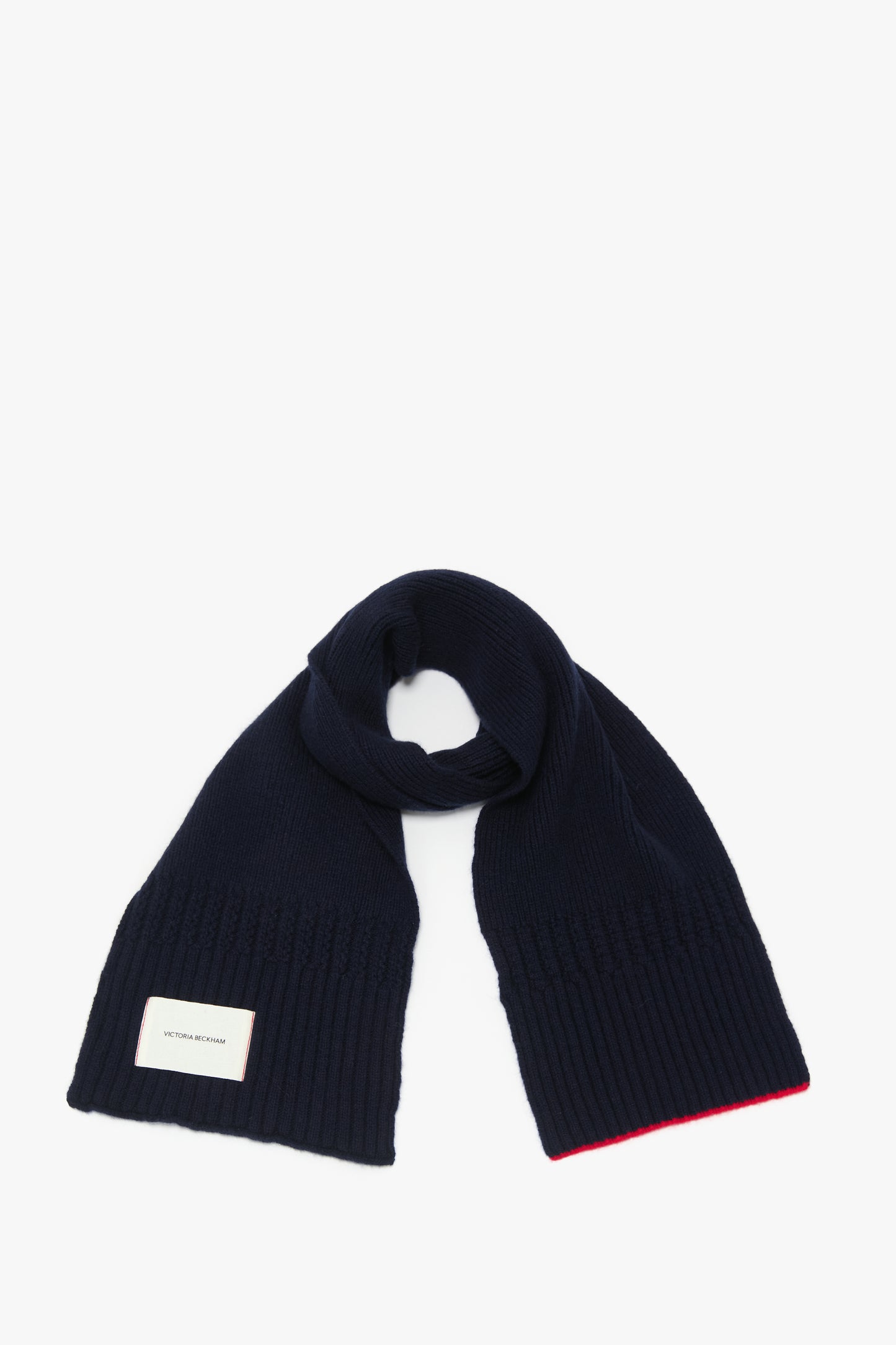 Exclusive Logo Patch Scarf In Navy