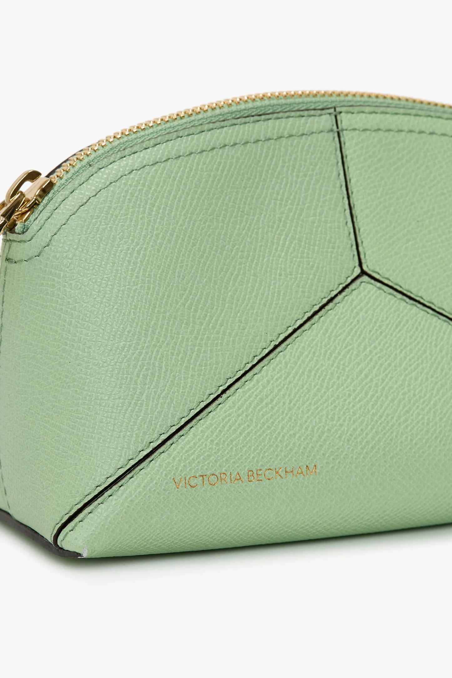 Victoria Mini Travel Pouch In Jade Grained Leather