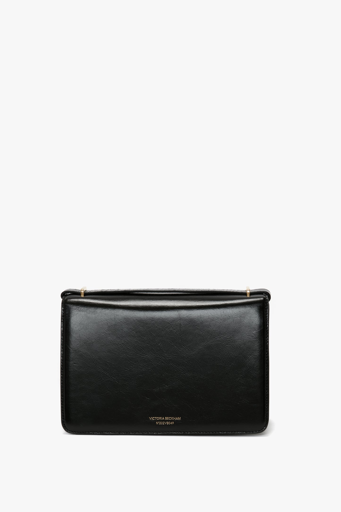 202 Crossbody Bag In Black Distressed Leather