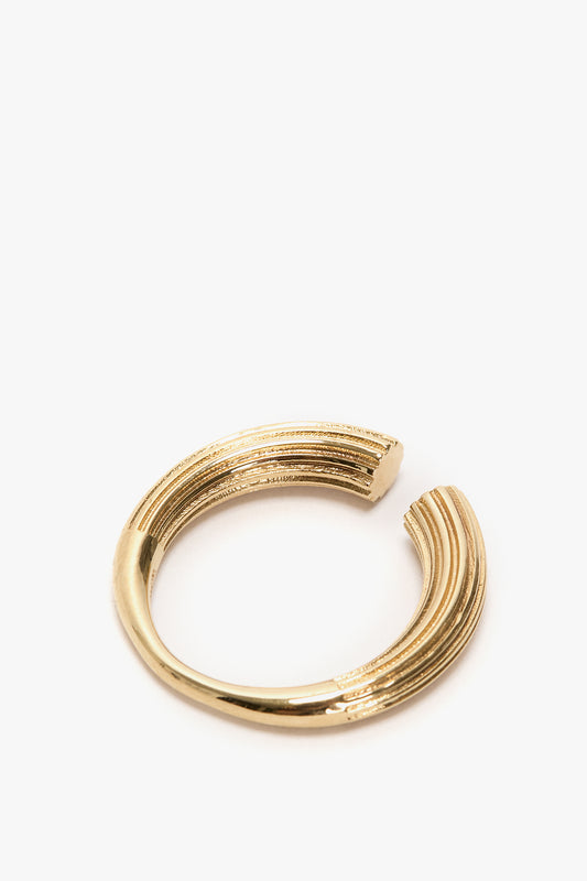 Cufflink Ring In Light Gold