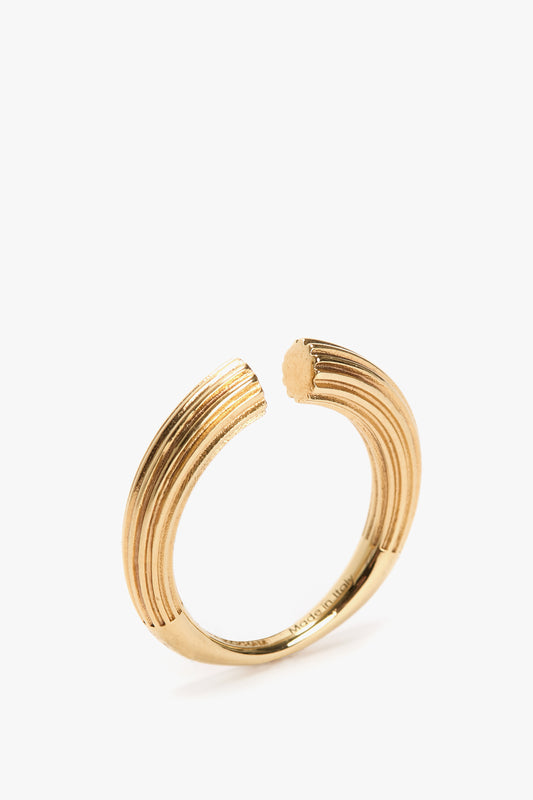 Cufflink Ring In Light Gold