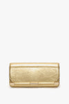 202 Clutch Bag In Gold Distressed Leather