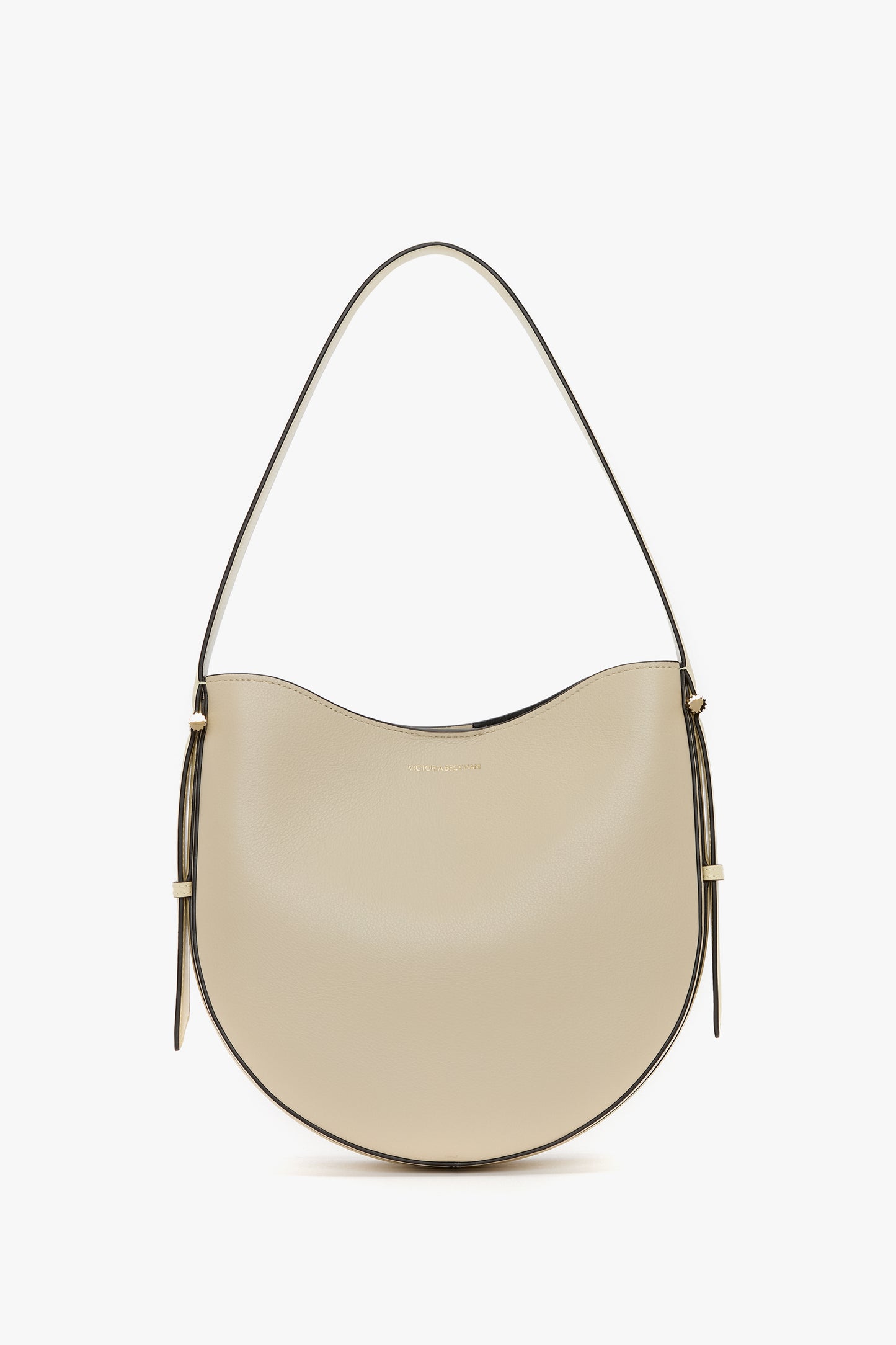 Medium Dia Hobo Bag In Ivory Smooth Leather