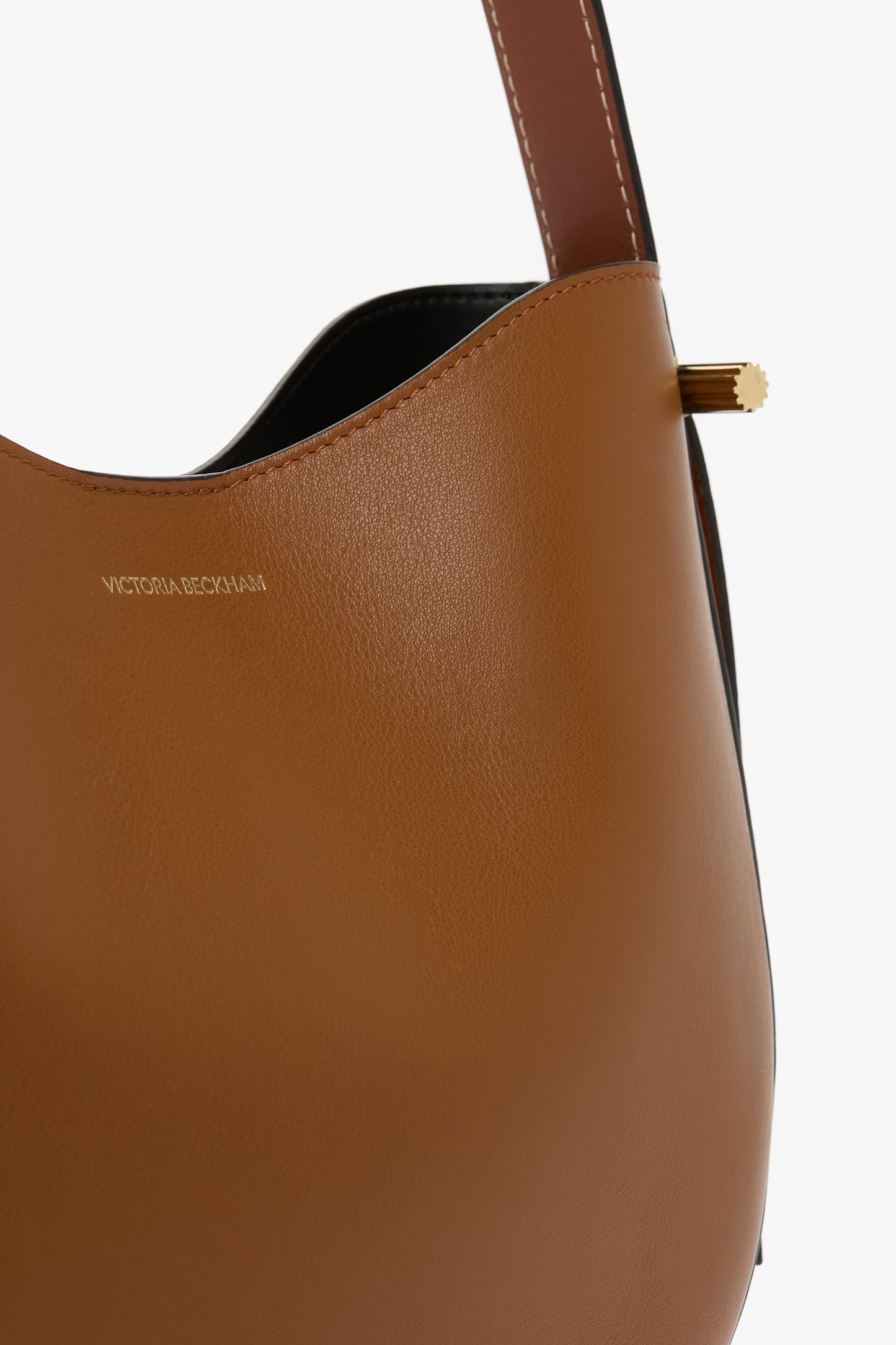 Medium Dia Hobo Bag In Tan Smooth Leather