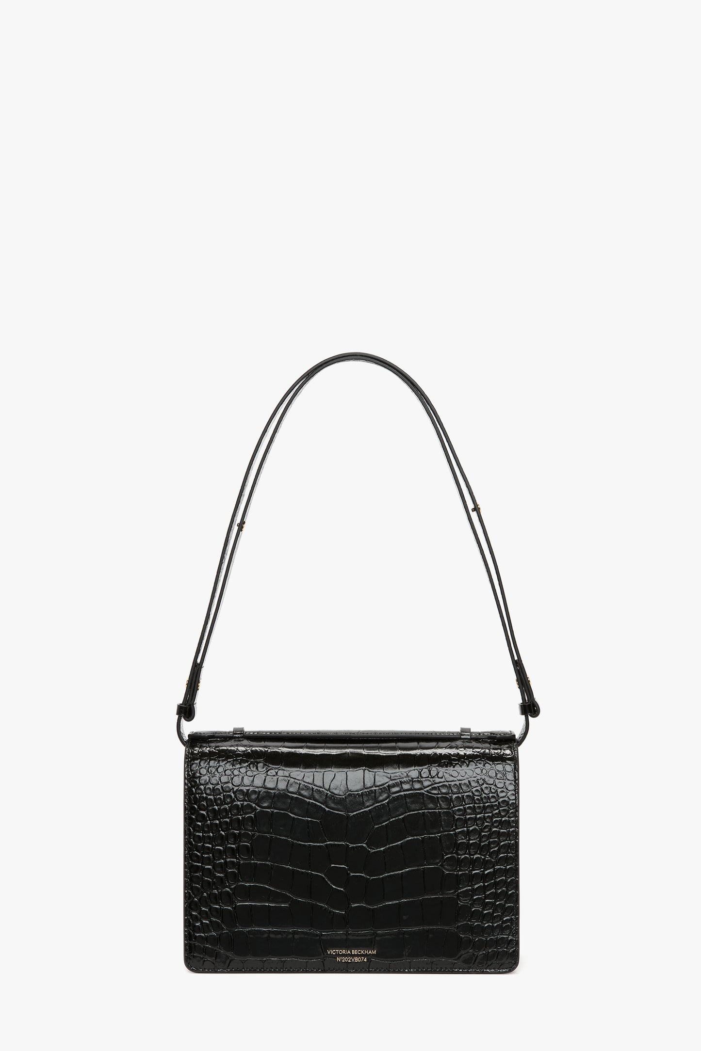 Dorian Bag In Black Croc Embossed Leather