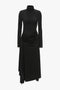 High Neck Asymmetric Draped Dress In Black by Victoria Beckham