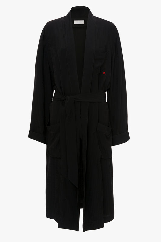 Pyjama Robe In Black Monogram
