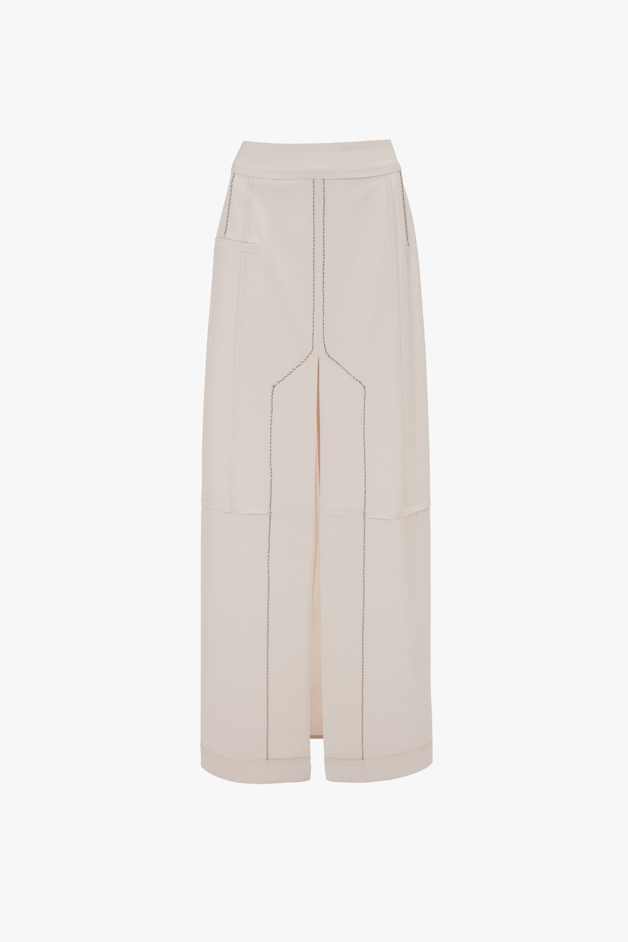 Deconstructed Floor Length Skirt In Bone Victoria Beckham UK