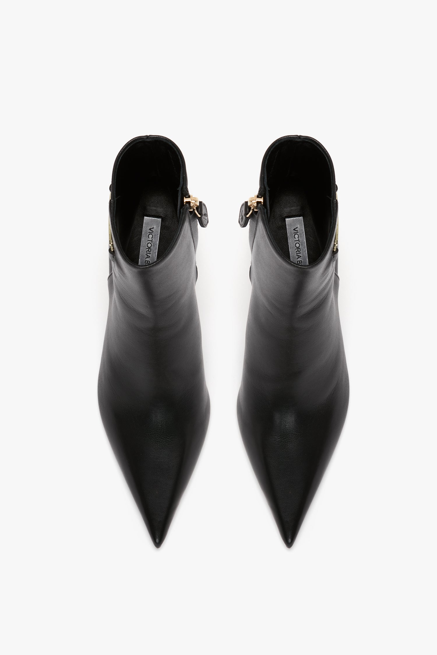 Black leather pointed ankle boots hotsell