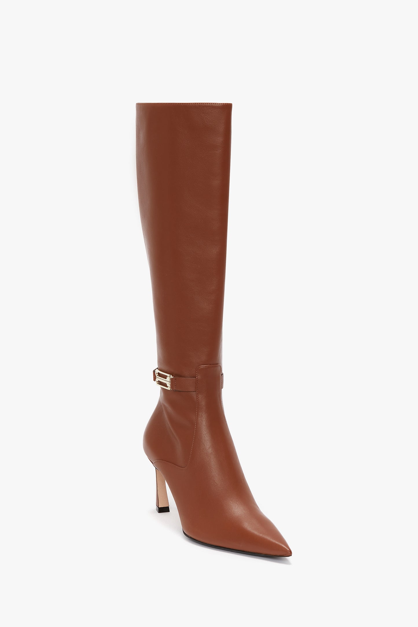 Pointed Toe Boot In Tan Soft Calf Leather